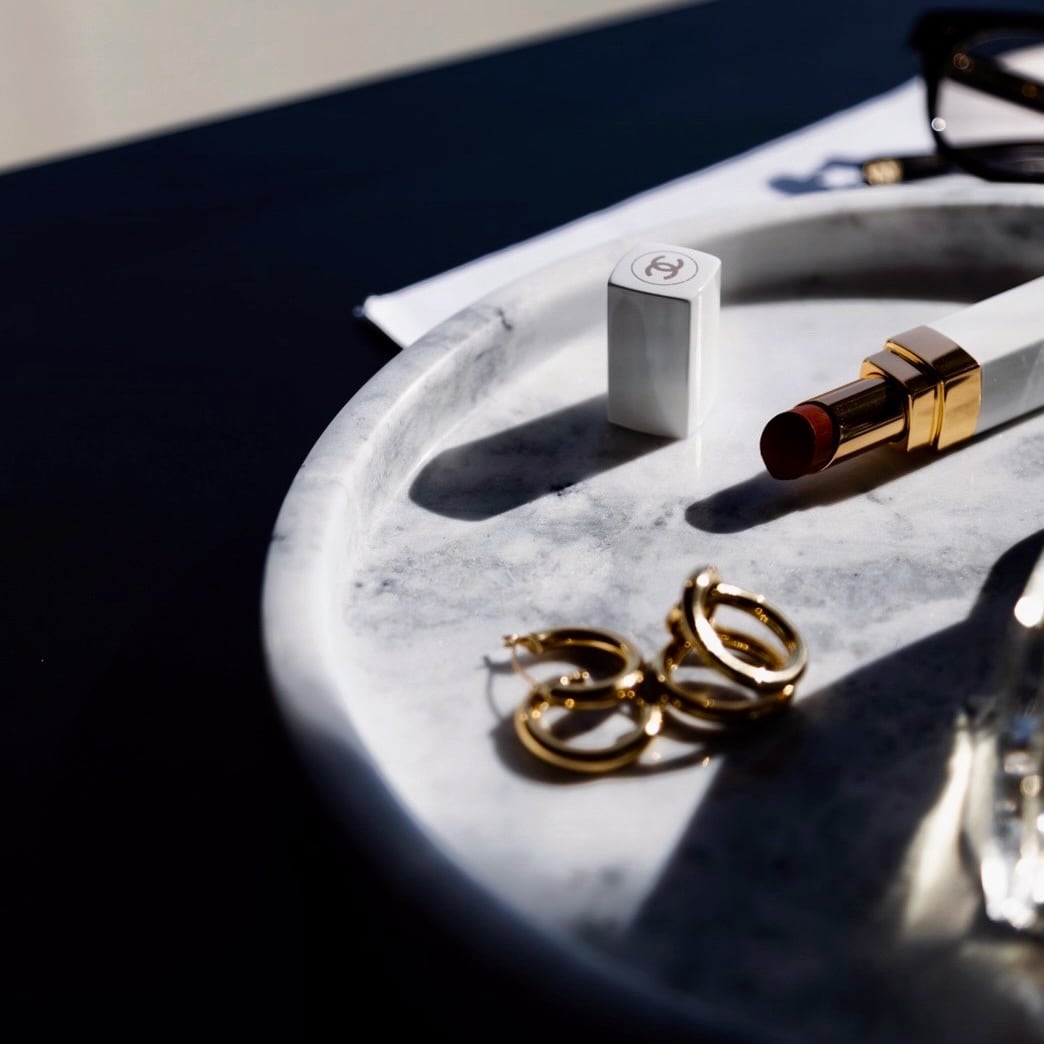 天然大理石ラウンドトレイ