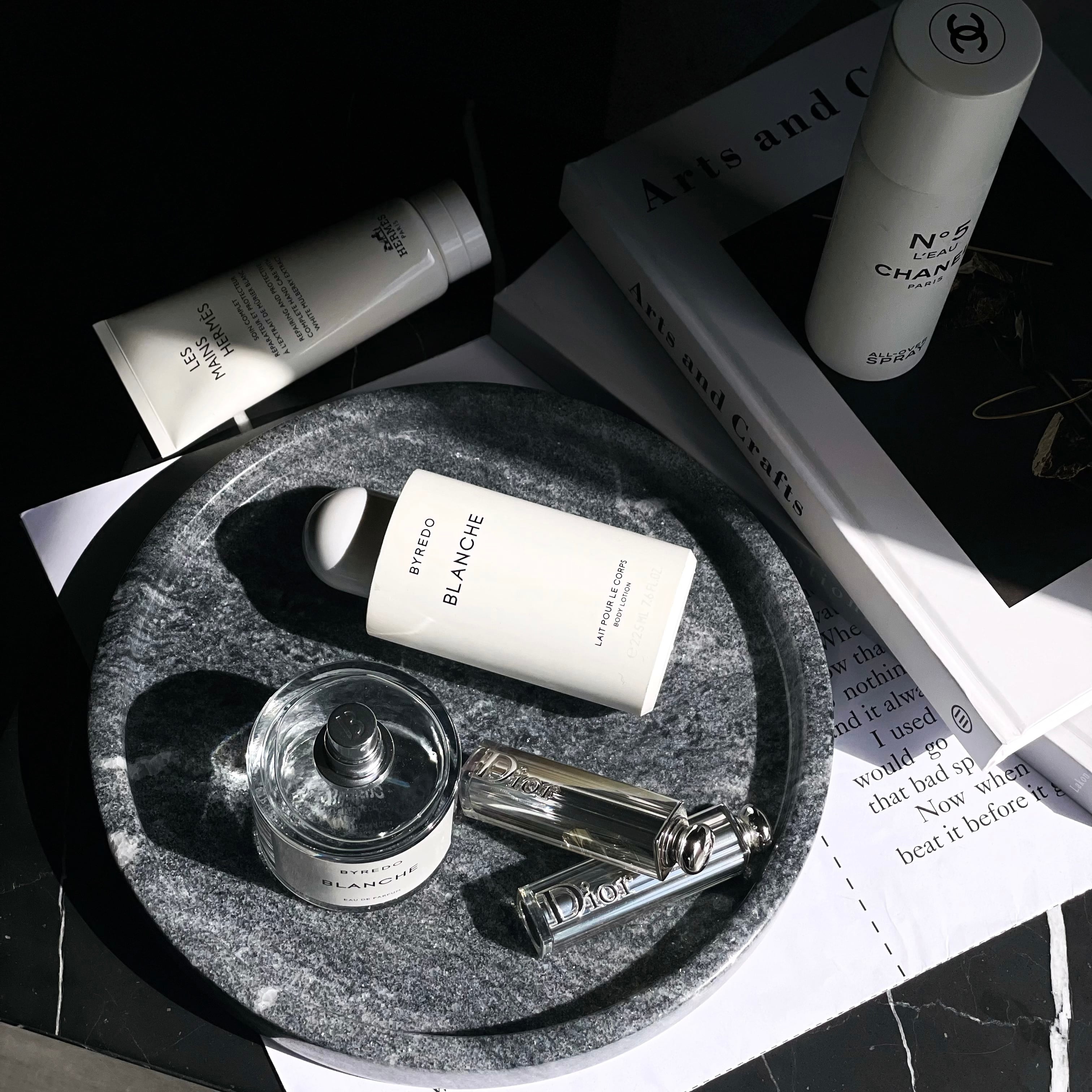 天然大理石ラウンドトレイ