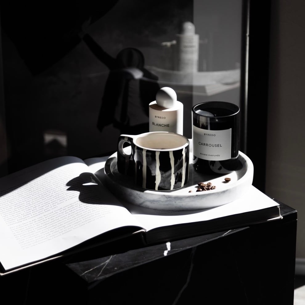 天然大理石ラウンドトレイ