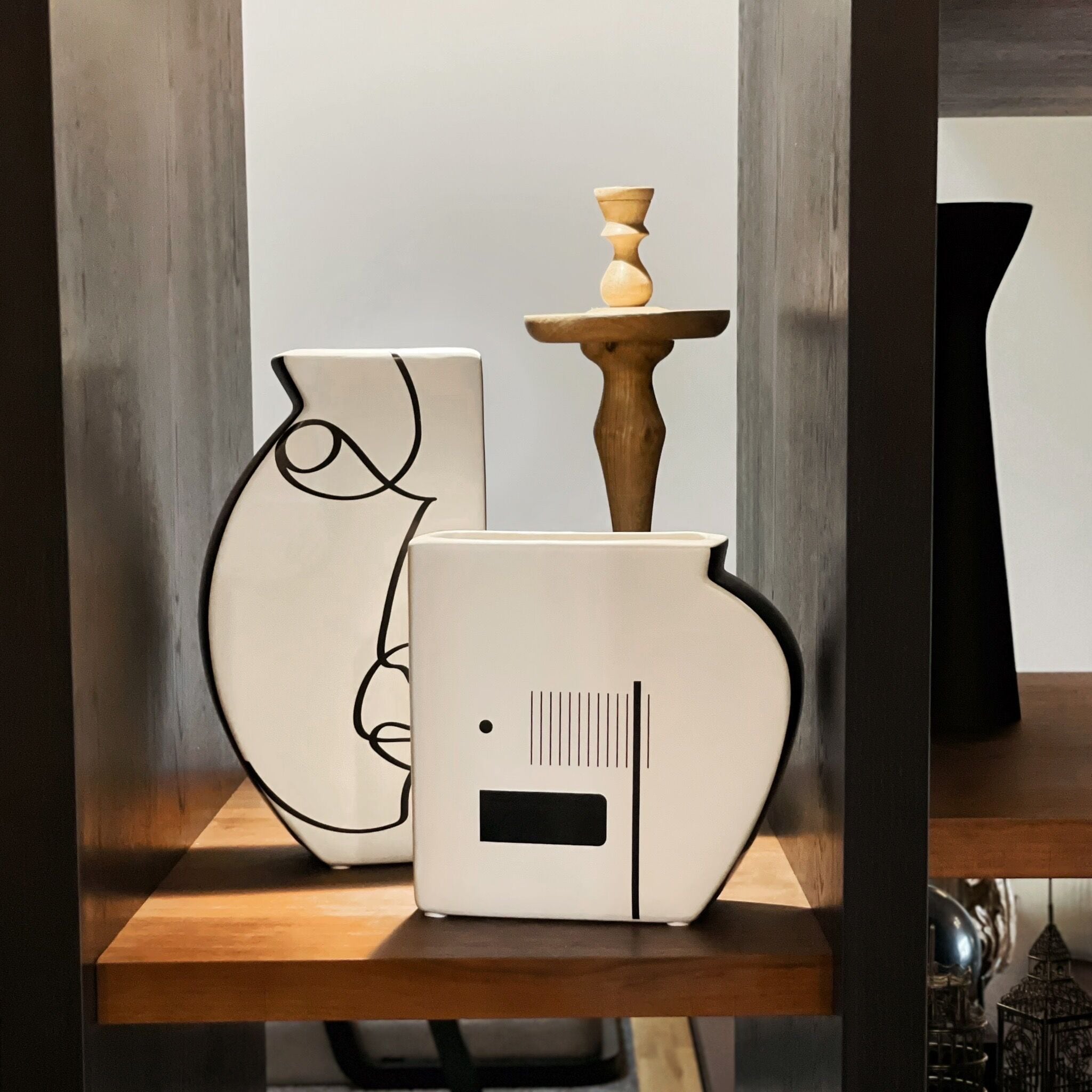 【アウトレット20%OFF】アブストラクトフラワーベース ショート
