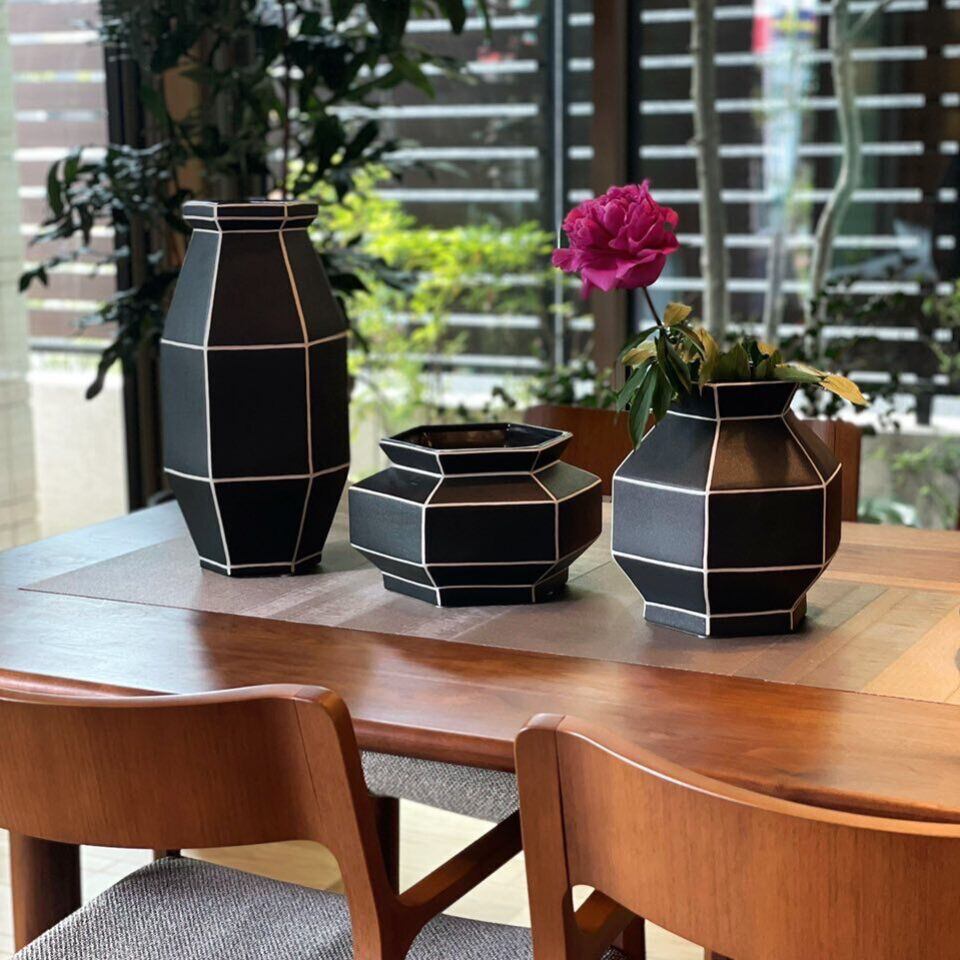 ブロッキングフラワーベース ミディアム