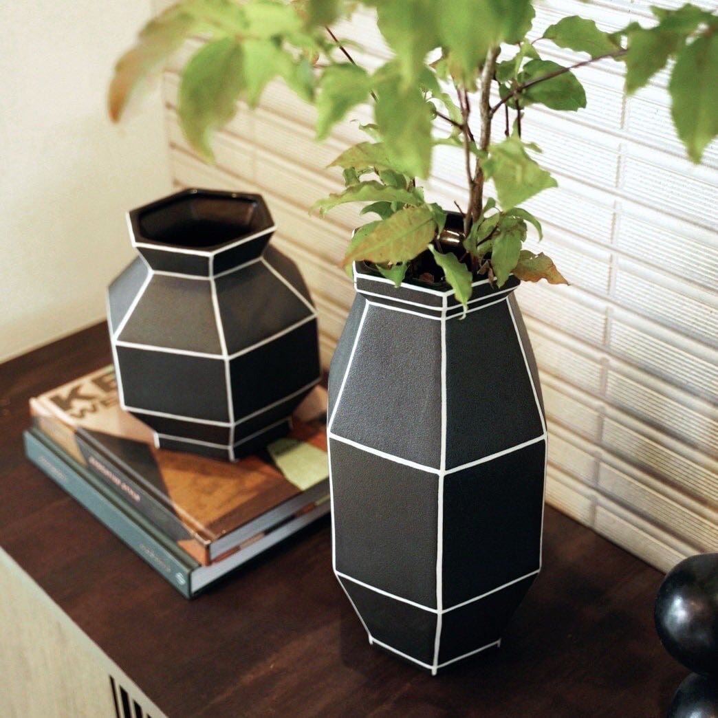 ブロッキングフラワーベース トール