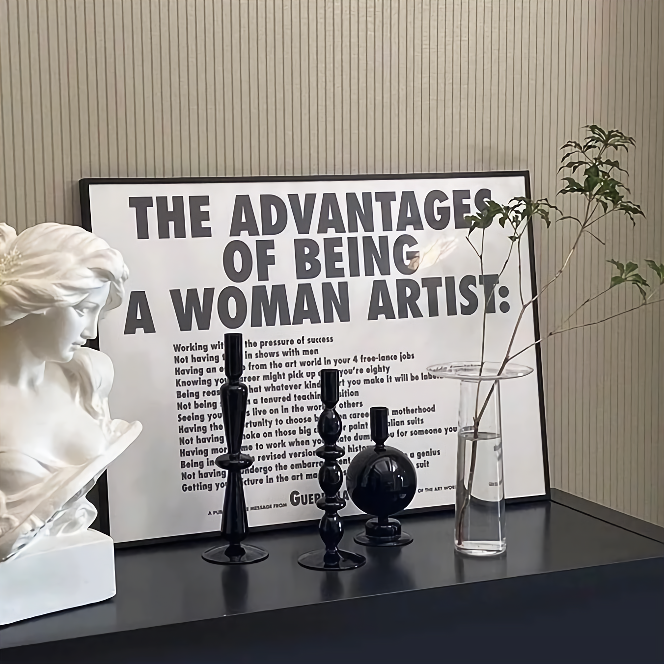 ブラックキャンドルスタンド 3点セット