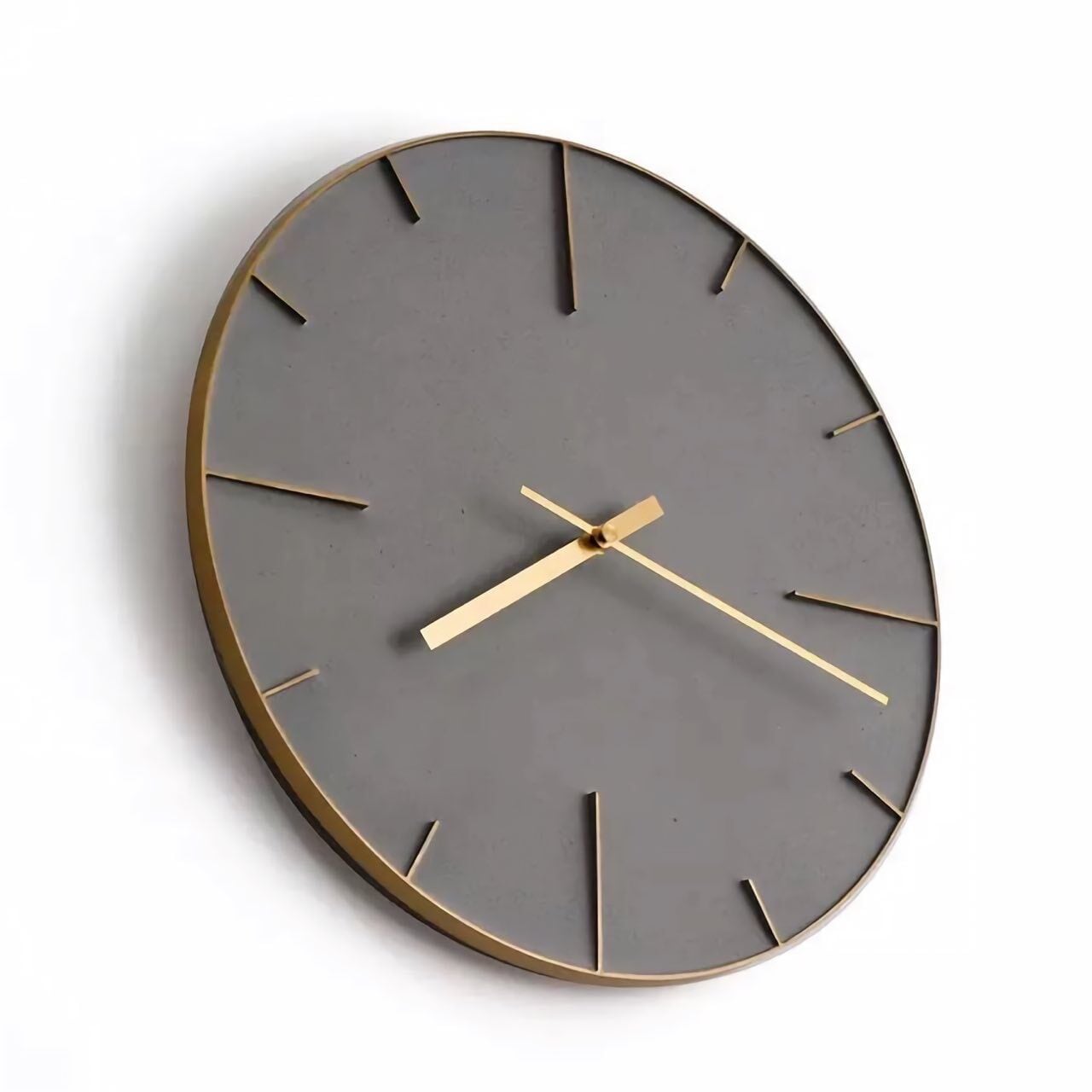 ウォールクロック エンボスゴールド×ベトン