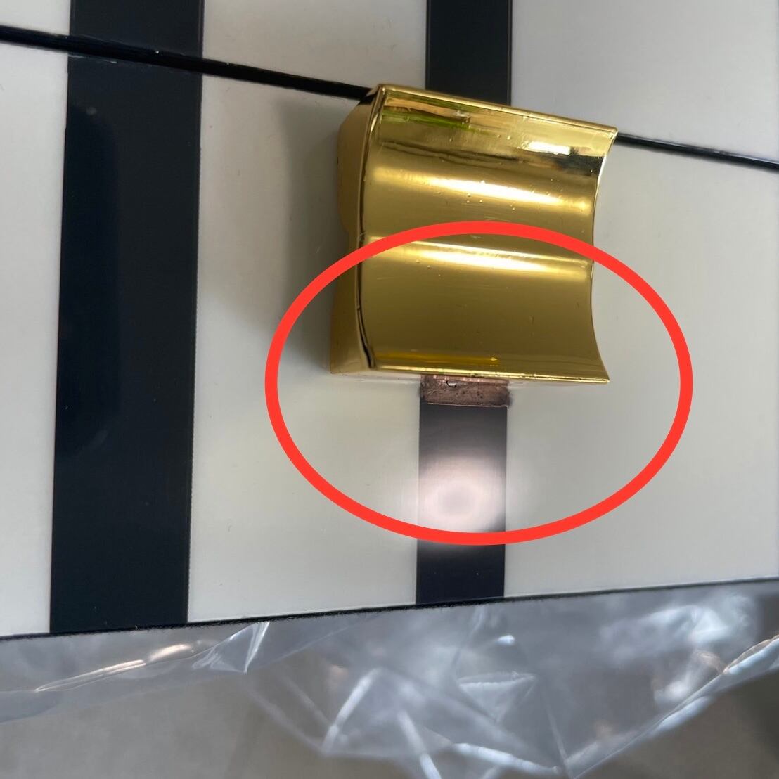 【アウトレット10%OFF】モノトーン×ゴールド インテリアボックス スモール