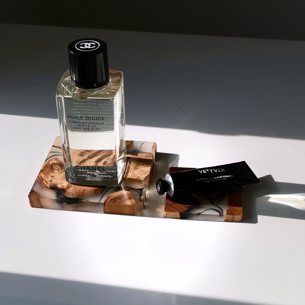 ウッド×マーブル レジンコースター スモール