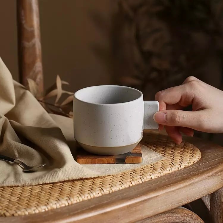 ウッド×マーブル レジンコースター スモール