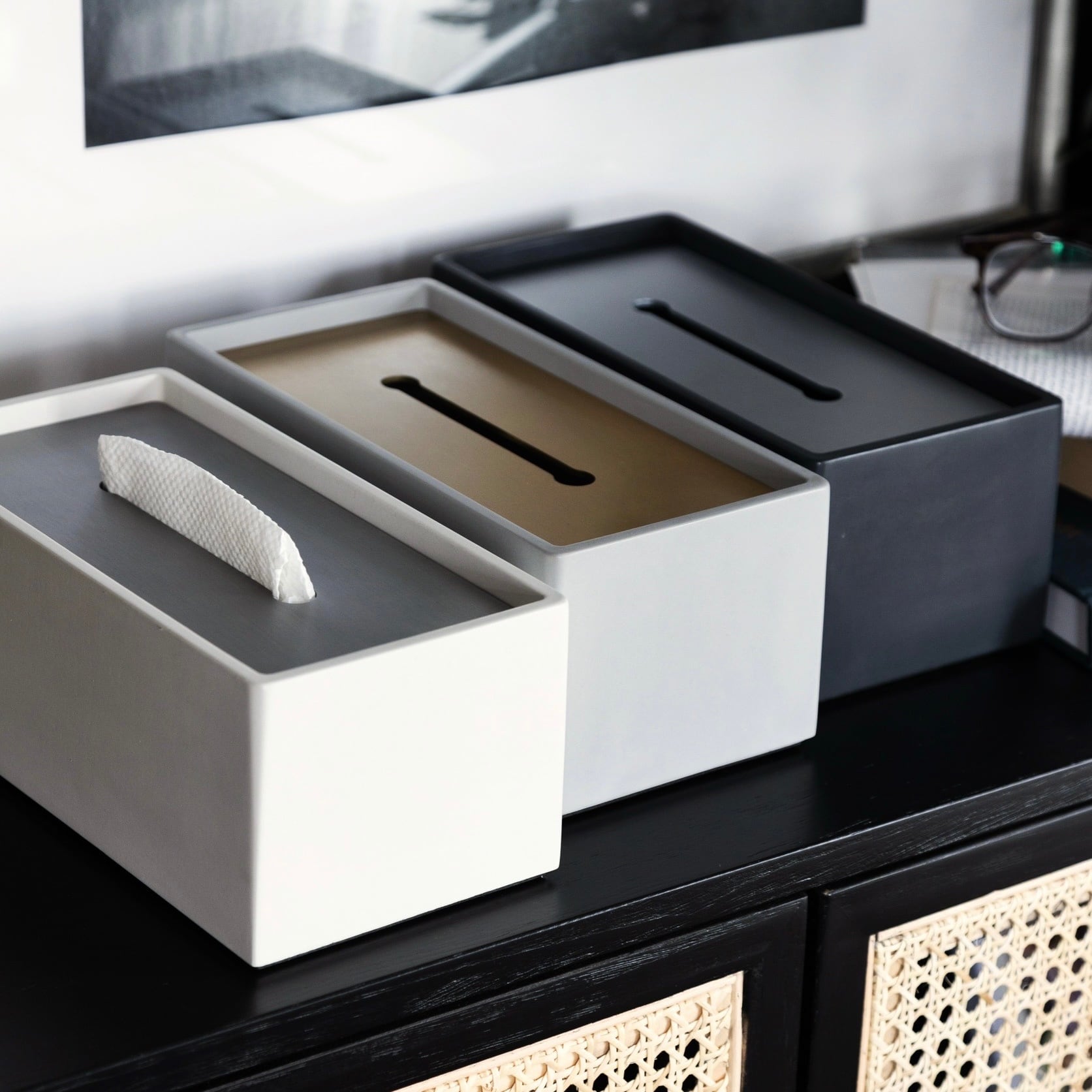 【アウトレット10%OFF】ティッシュケース ベトン スクエアフォルム