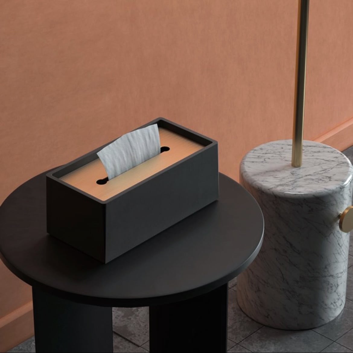 【アウトレット10%OFF】ティッシュケース ベトン スクエアフォルム