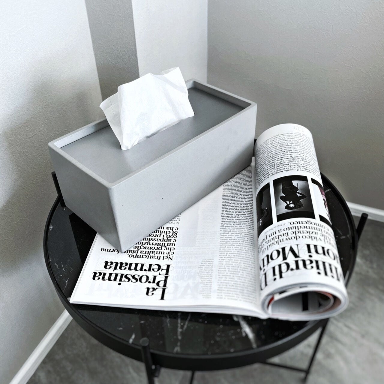 【アウトレット10%OFF】ティッシュケース ベトン スクエアフォルム