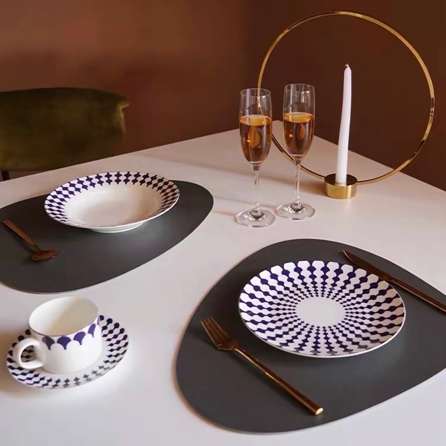 リバーシブルランチョンマット エッグストローク