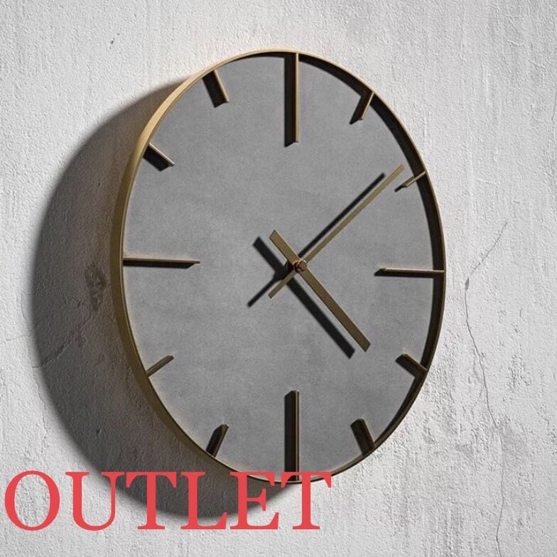 【アウトレット10%OFF 】ウォールクロック エンボスゴールド×ベトン