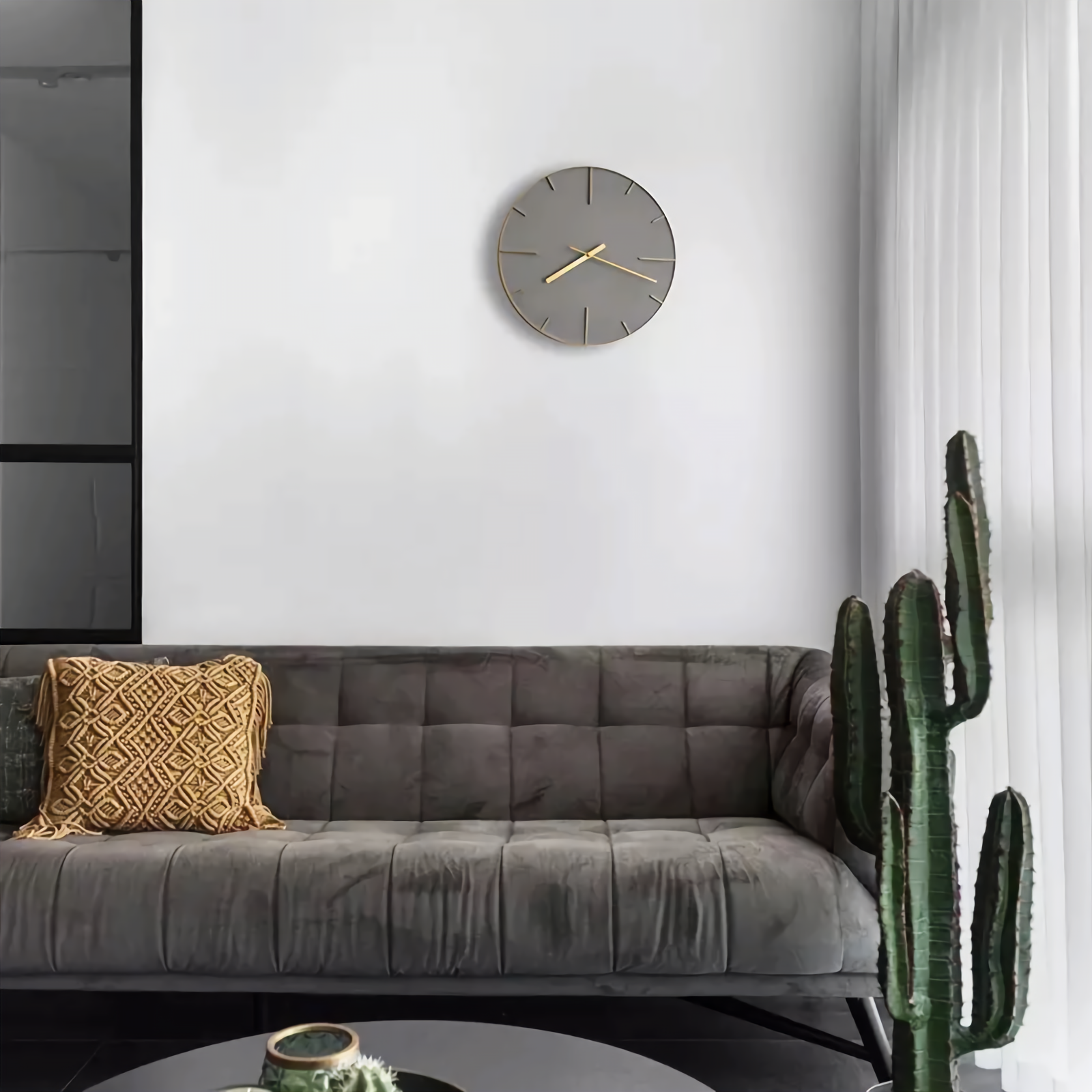 【アウトレット10%OFF 】ウォールクロック エンボスゴールド×ベトン