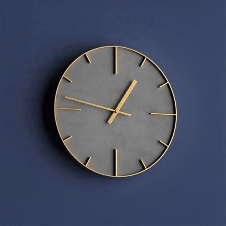 【アウトレット10%OFF 】ウォールクロック エンボスゴールド×ベトン