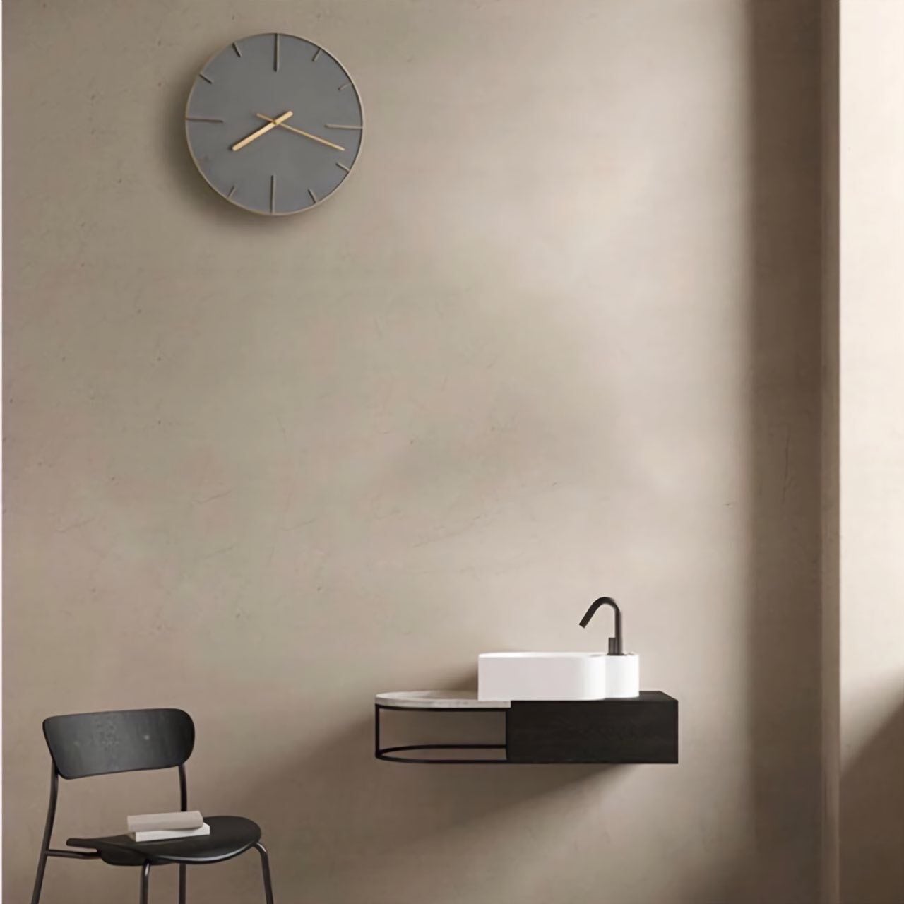 【アウトレット10%OFF 】ウォールクロック エンボスゴールド×ベトン