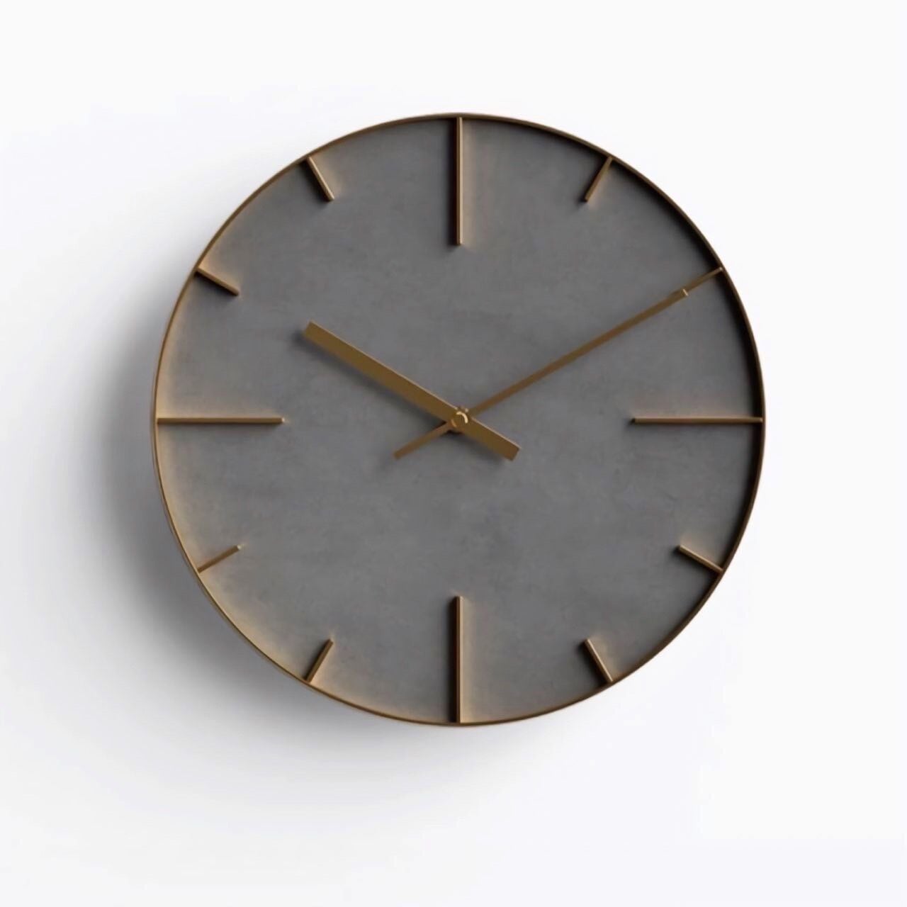 【アウトレット10%OFF 】ウォールクロック エンボスゴールド×ベトン