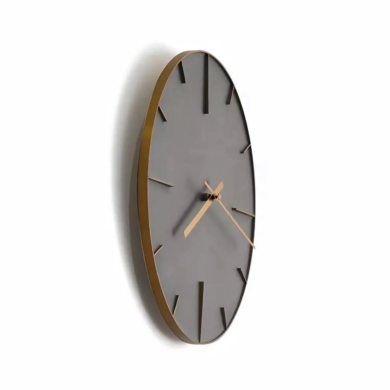 【アウトレット10%OFF 】ウォールクロック エンボスゴールド×ベトン