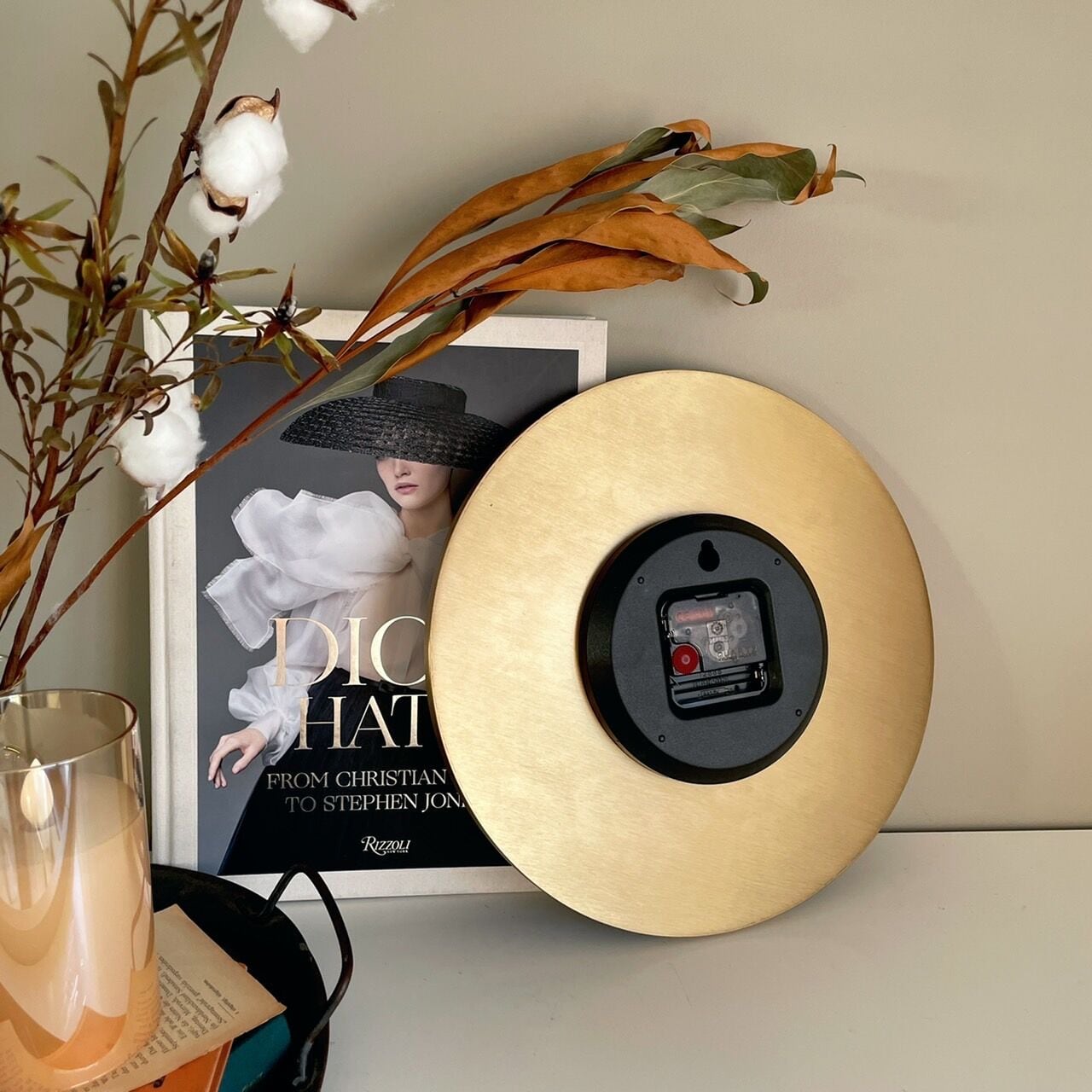 【アウトレット10%OFF 】ウォールクロック エンボスゴールド×ベトン