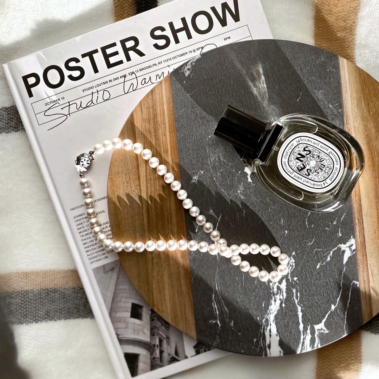 【アウトレット10%OFF】ブラック天然大理石×ウッド プレート