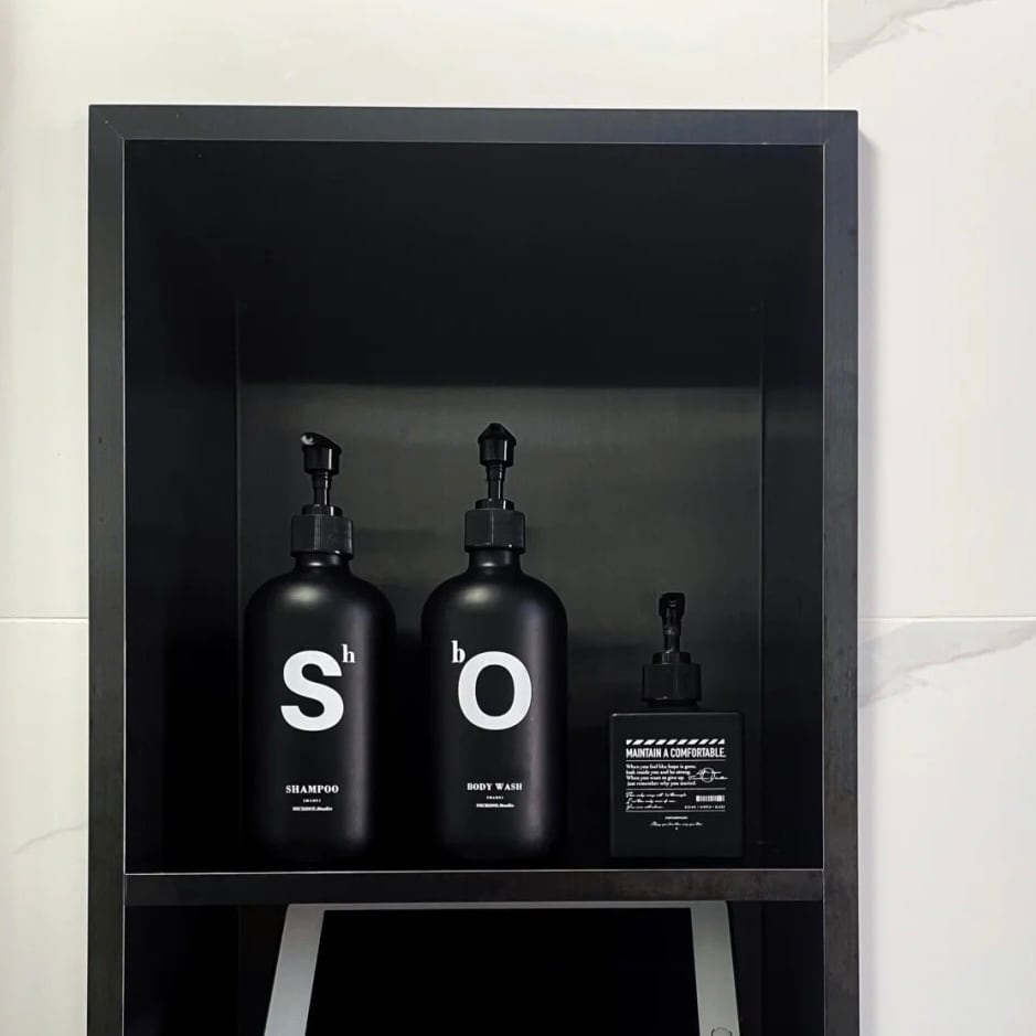 ガラスディスペンサー2本セット モノトーン