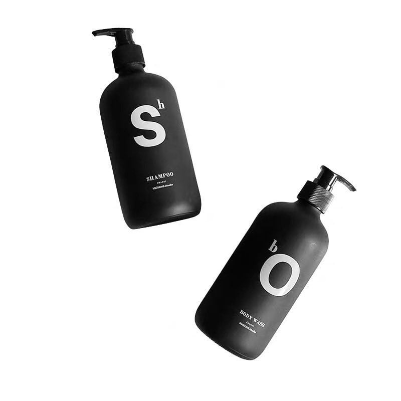 ガラスディスペンサー2本セット モノトーン