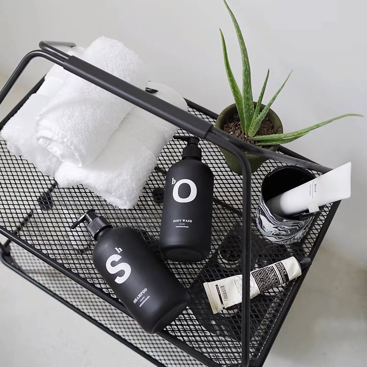 ガラスディスペンサー2本セット モノトーン