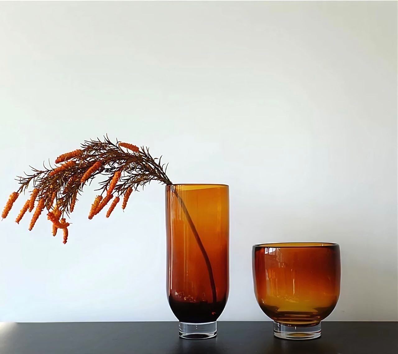 アンバーフラワーベース ワイド