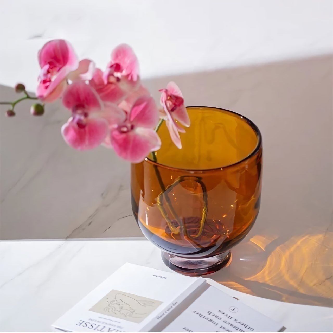 アンバーフラワーベース ワイド