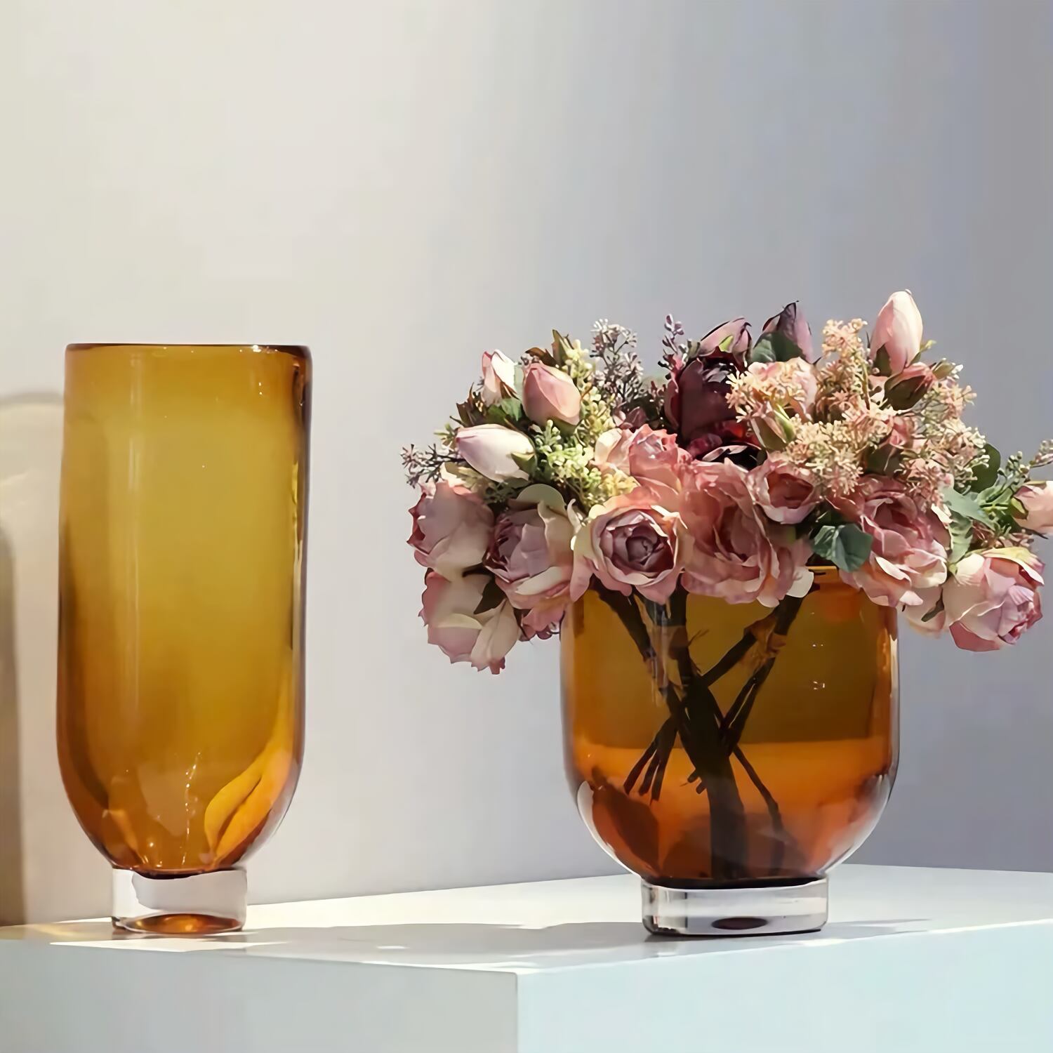 アンバーフラワーベース ワイド