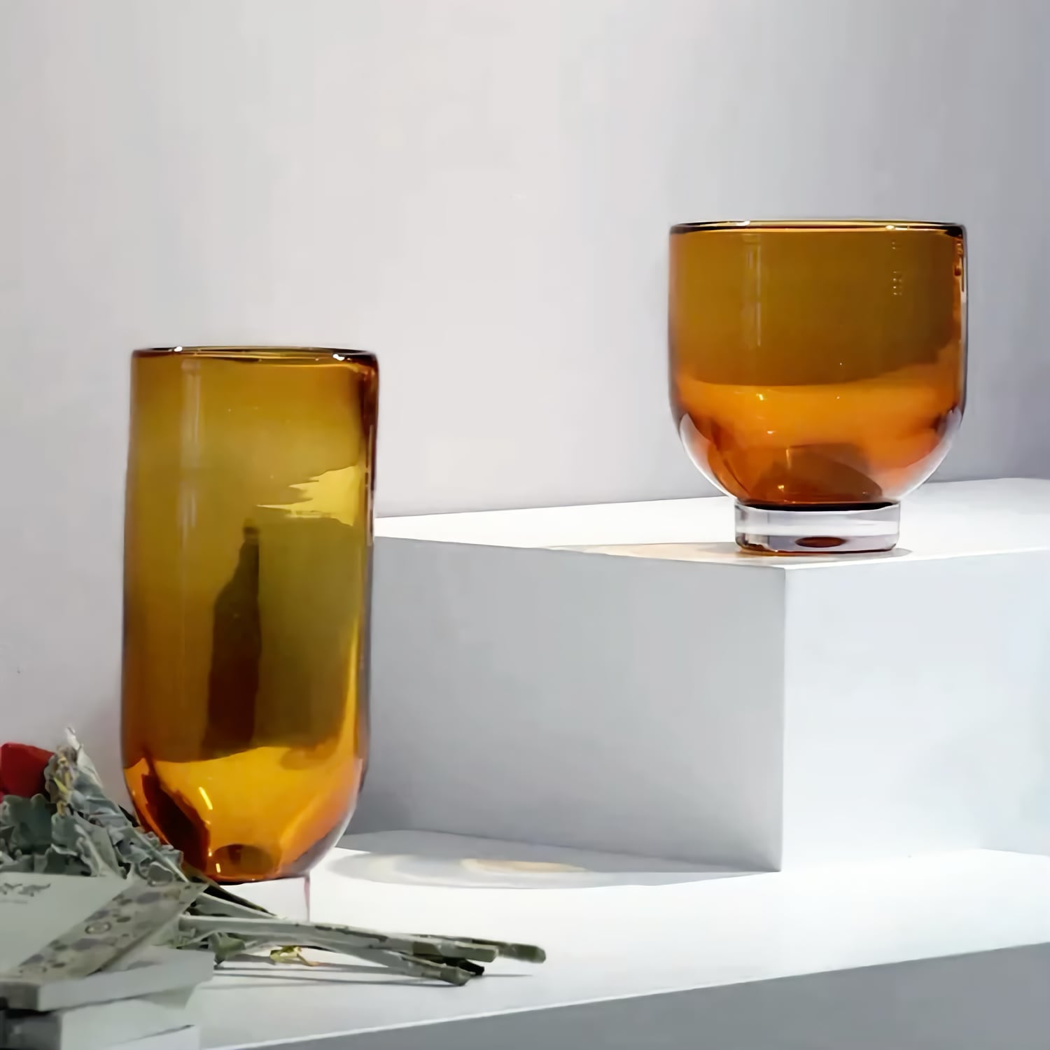 アンバーフラワーベース ワイド