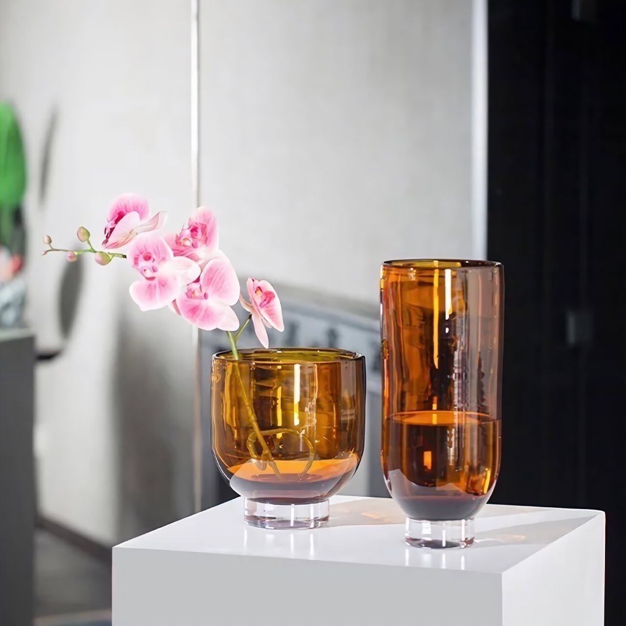 アンバーフラワーベース ワイド