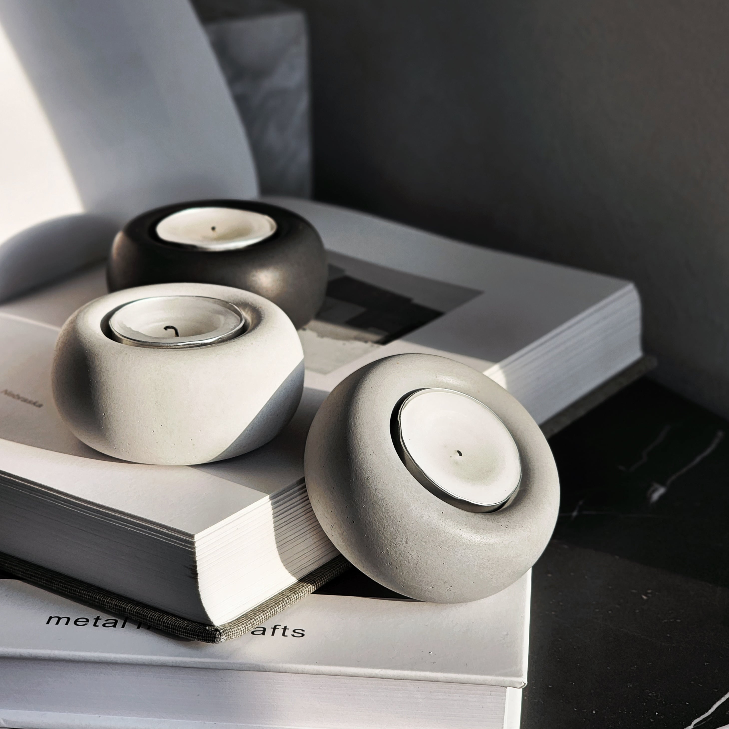 キャンドルホルダー3色セット ラウンドベトン