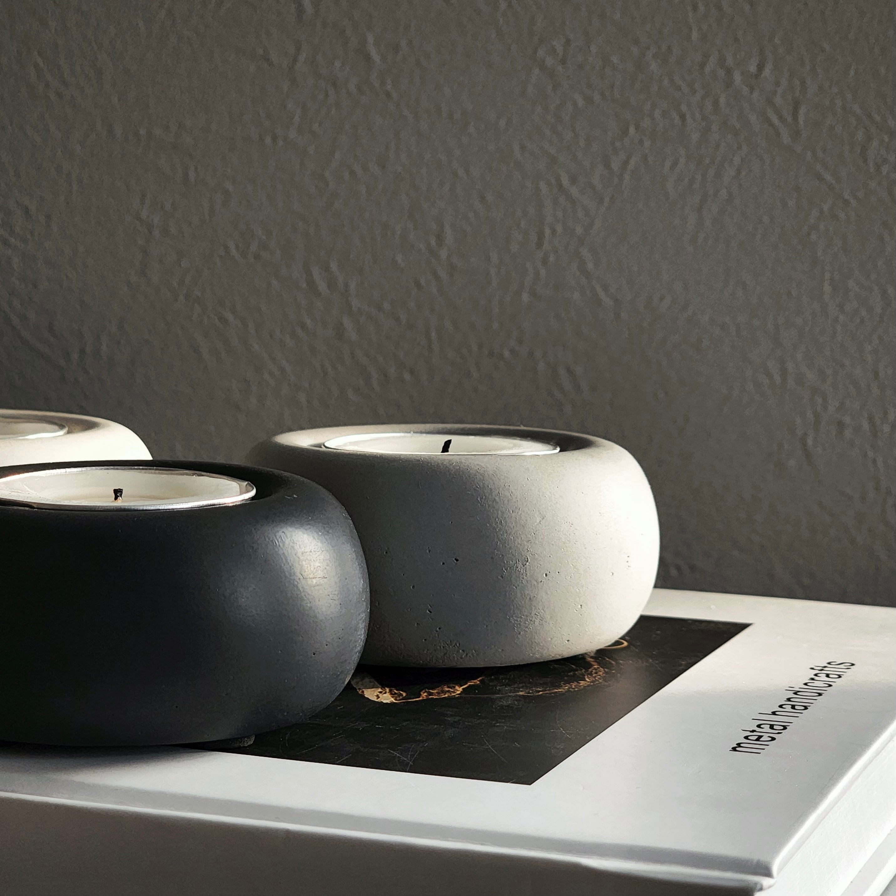 キャンドルホルダー3色セット ラウンドベトン