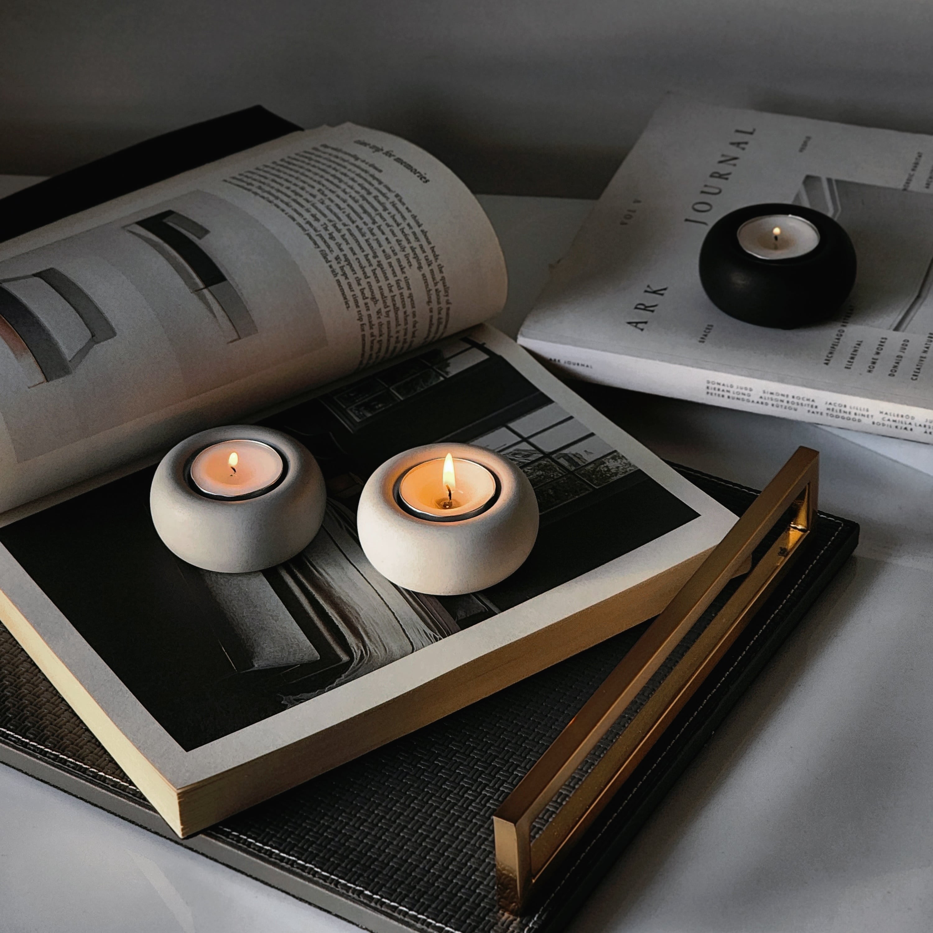 キャンドルホルダー3色セット ラウンドベトン