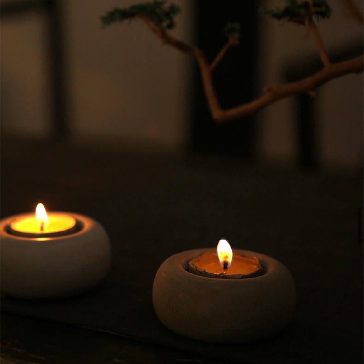 キャンドルホルダー3色セット ラウンドベトン