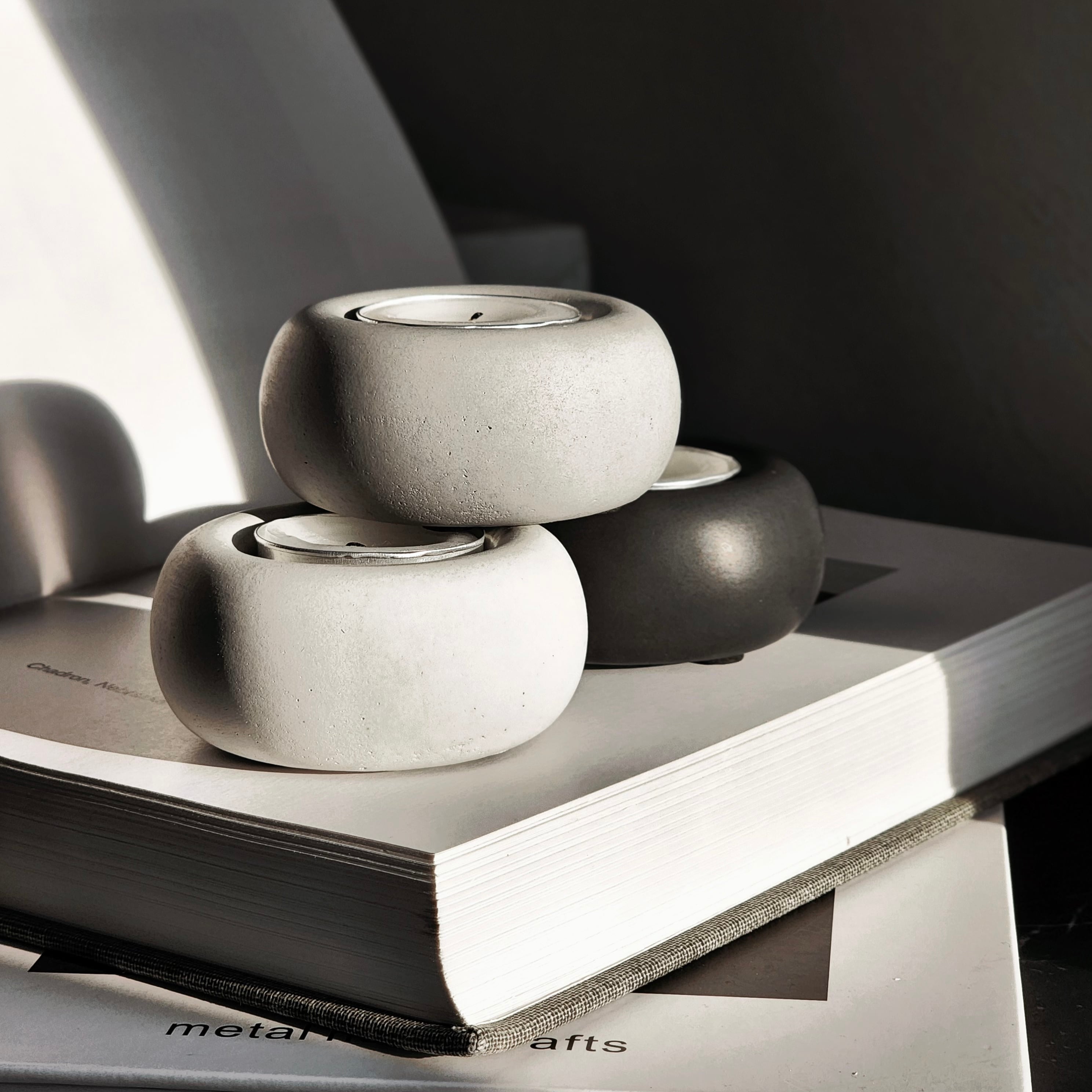 キャンドルホルダー3色セット ラウンドベトン