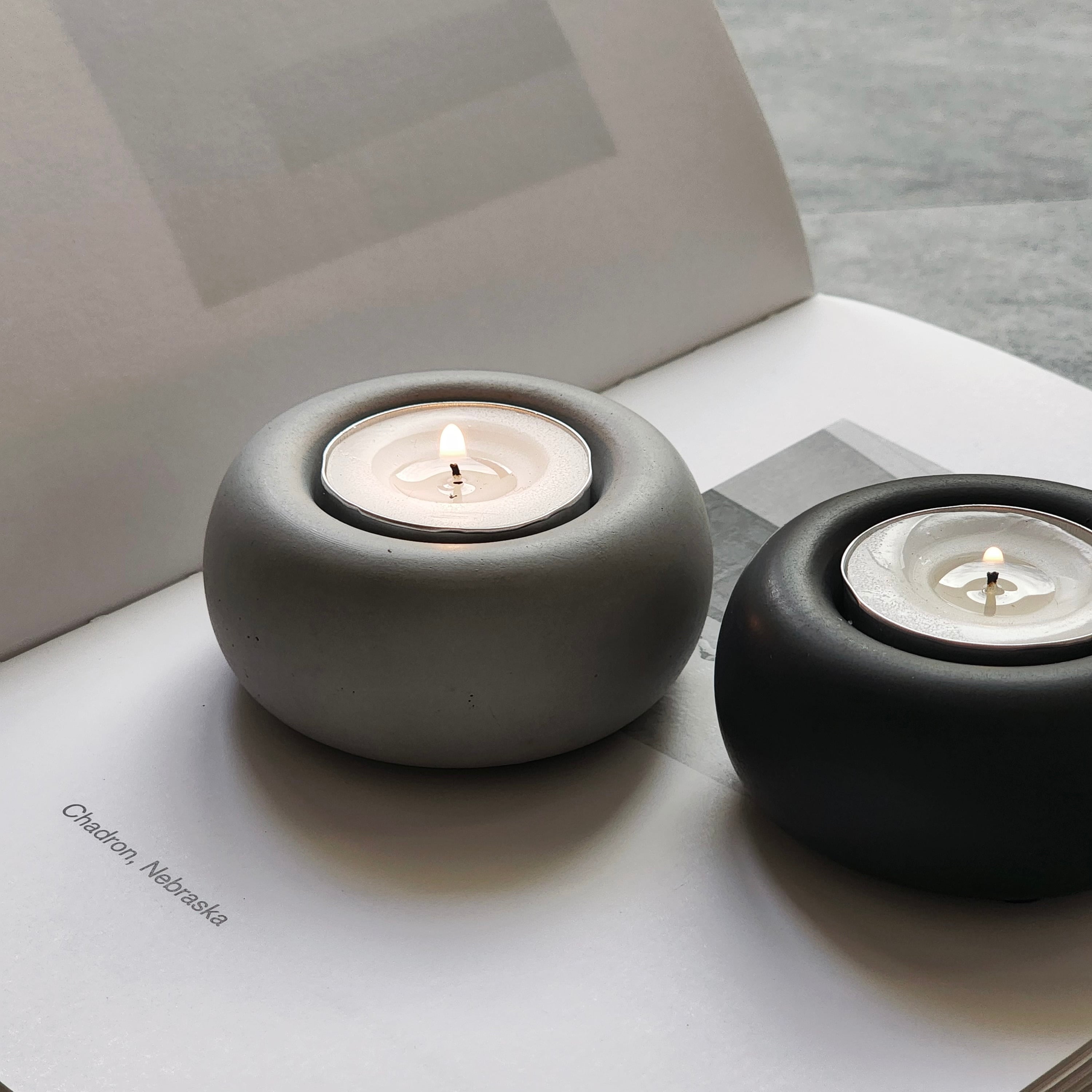 キャンドルホルダー3色セット ラウンドベトン