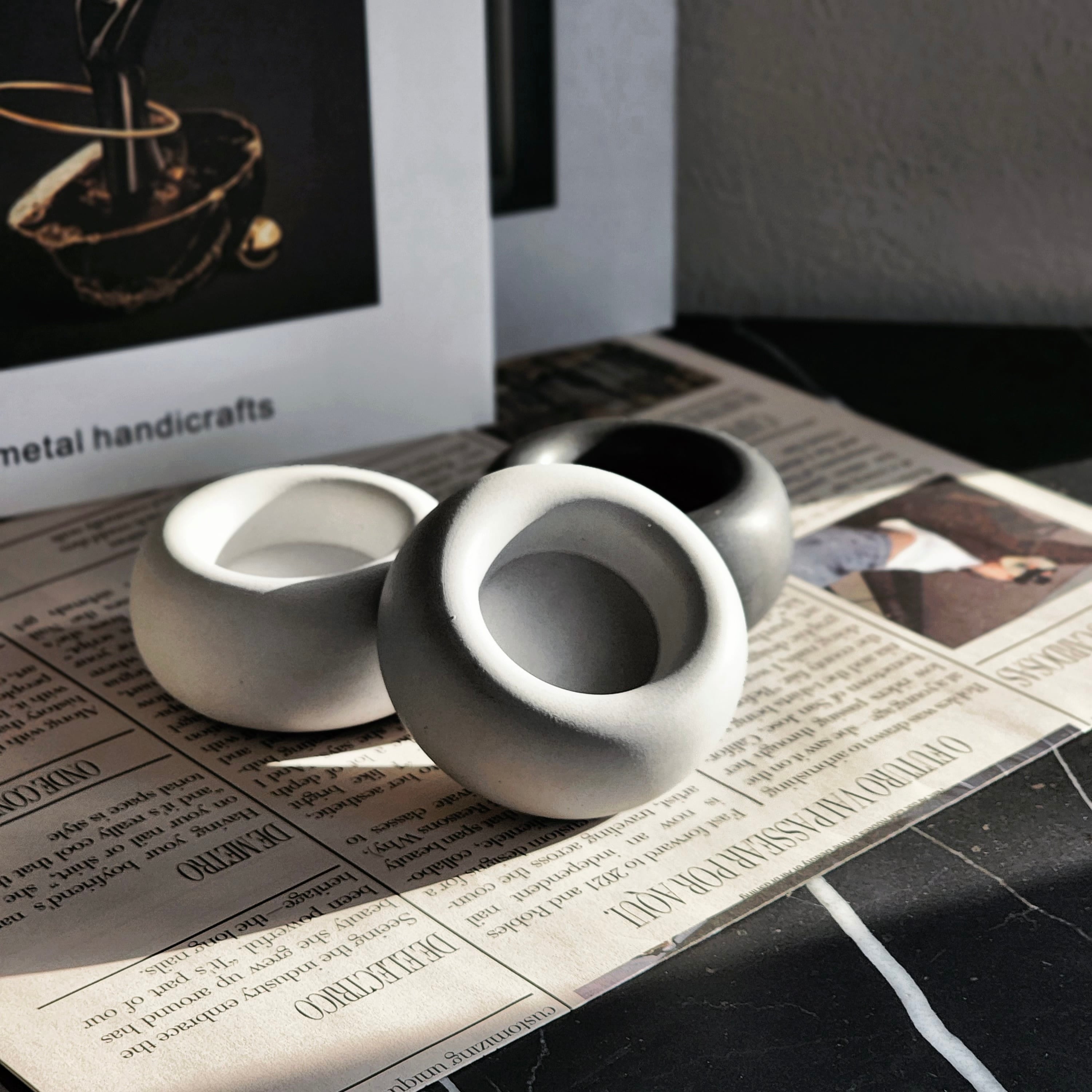 キャンドルホルダー3色セット ラウンドベトン