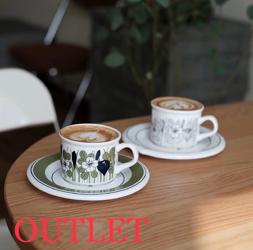 【アウトレット20%OFF】カップ&ソーサー フラワーデザイン