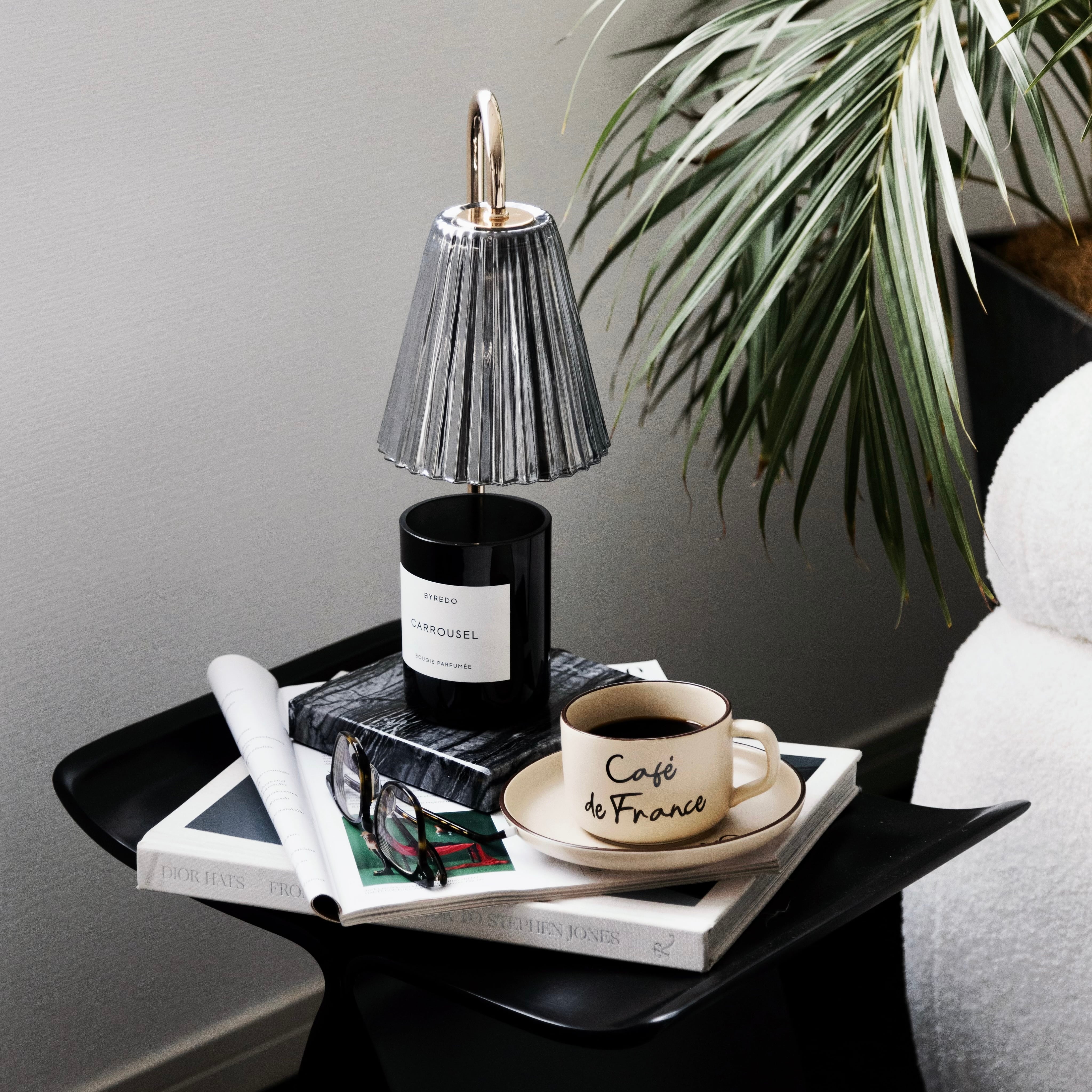 【アウトレット10%OFF】キャンドルウォーマー ストライプガラス