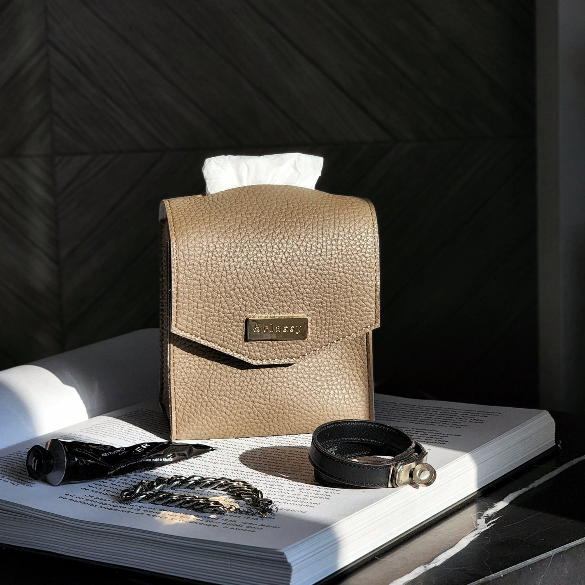 オリジナルレザーティッシュケース