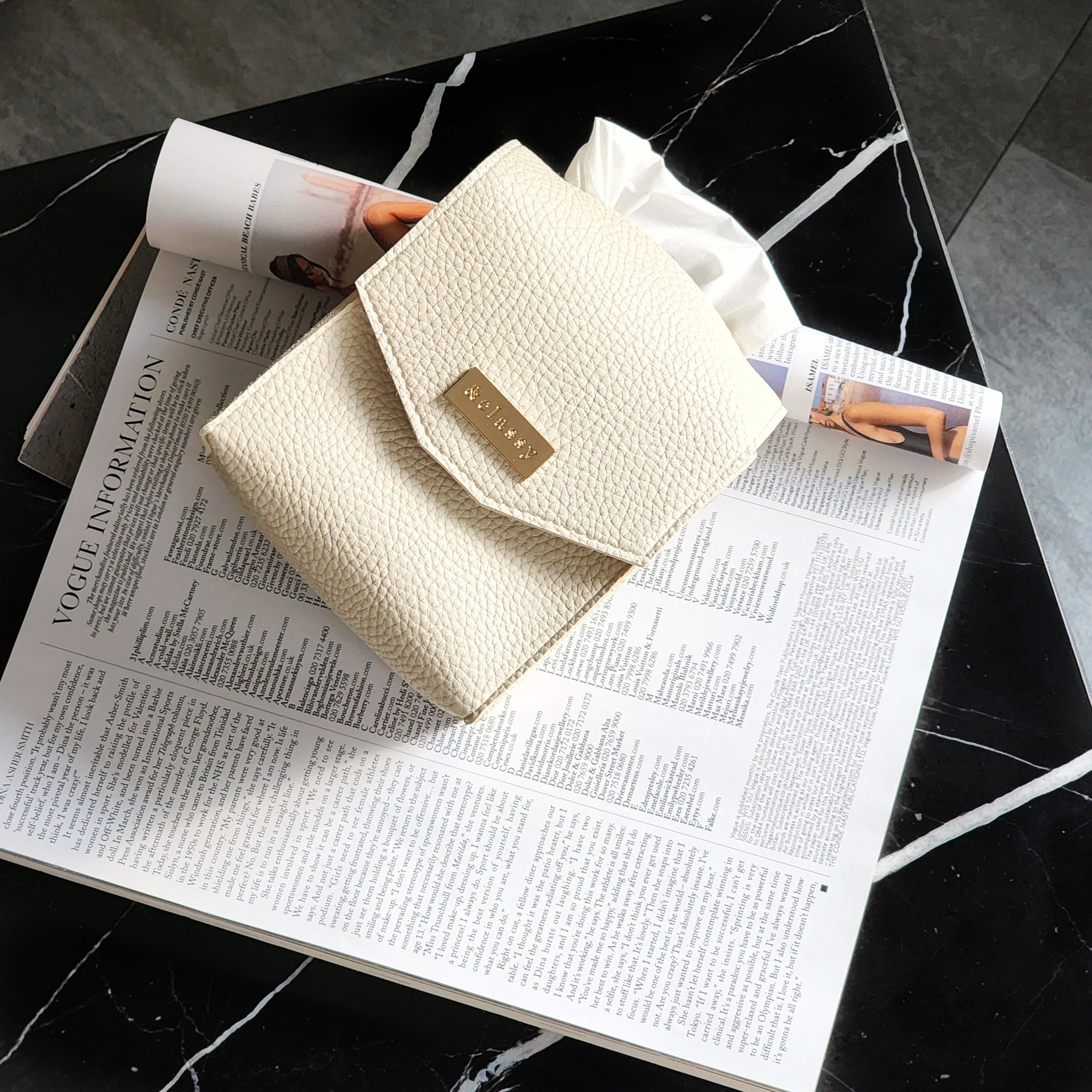 オリジナルレザーティッシュケース