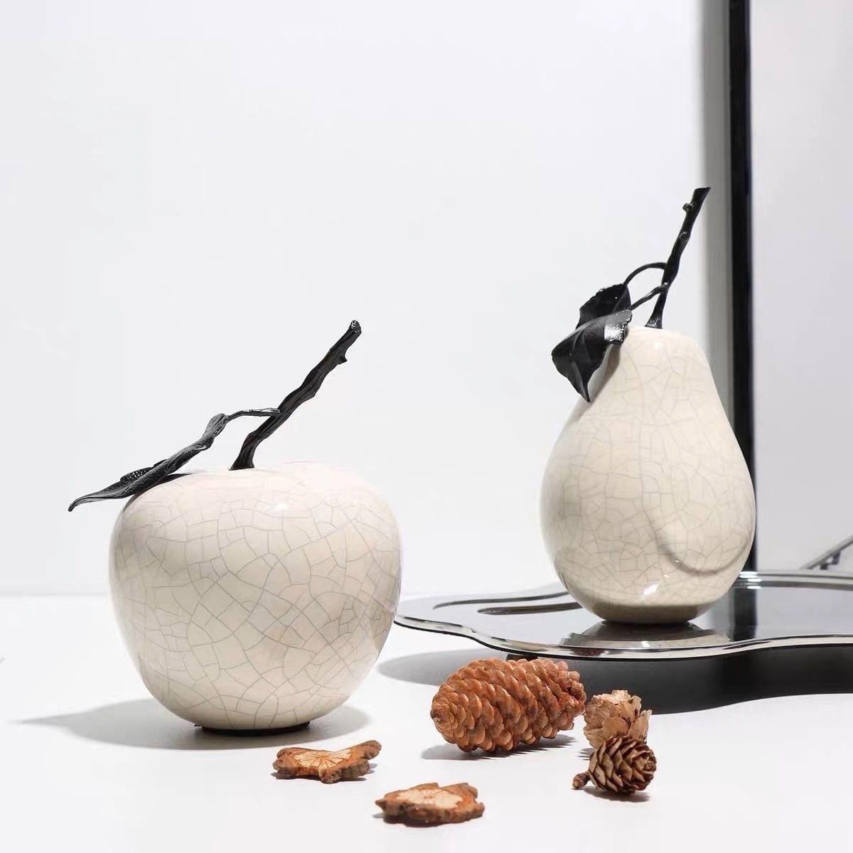 アロイセラミックオブジェ Apple& Pear