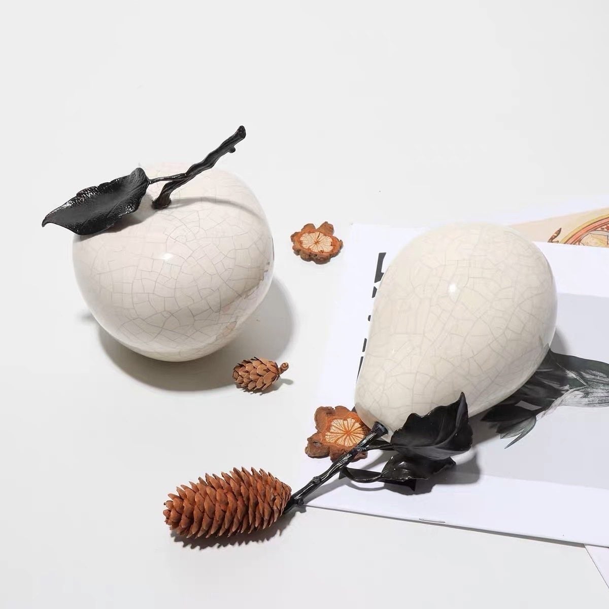 アロイセラミックオブジェ Apple& Pear