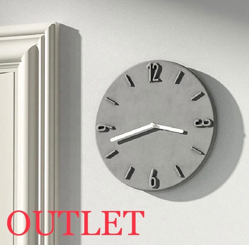 【アウトレット10%OFF】ウォールクロック ベトン ホワイトハンズ