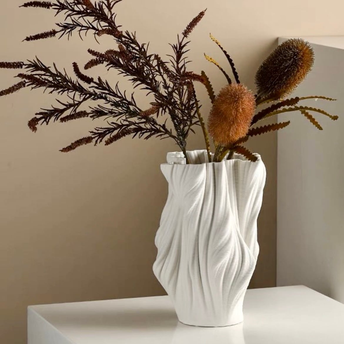 ホワイトクランポフラワーベース