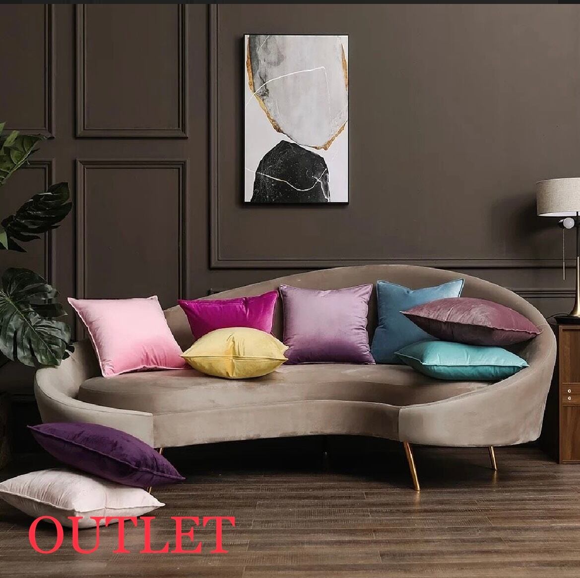 【アウトレット10%OFF】ベルベットクッションカバー(45×45)