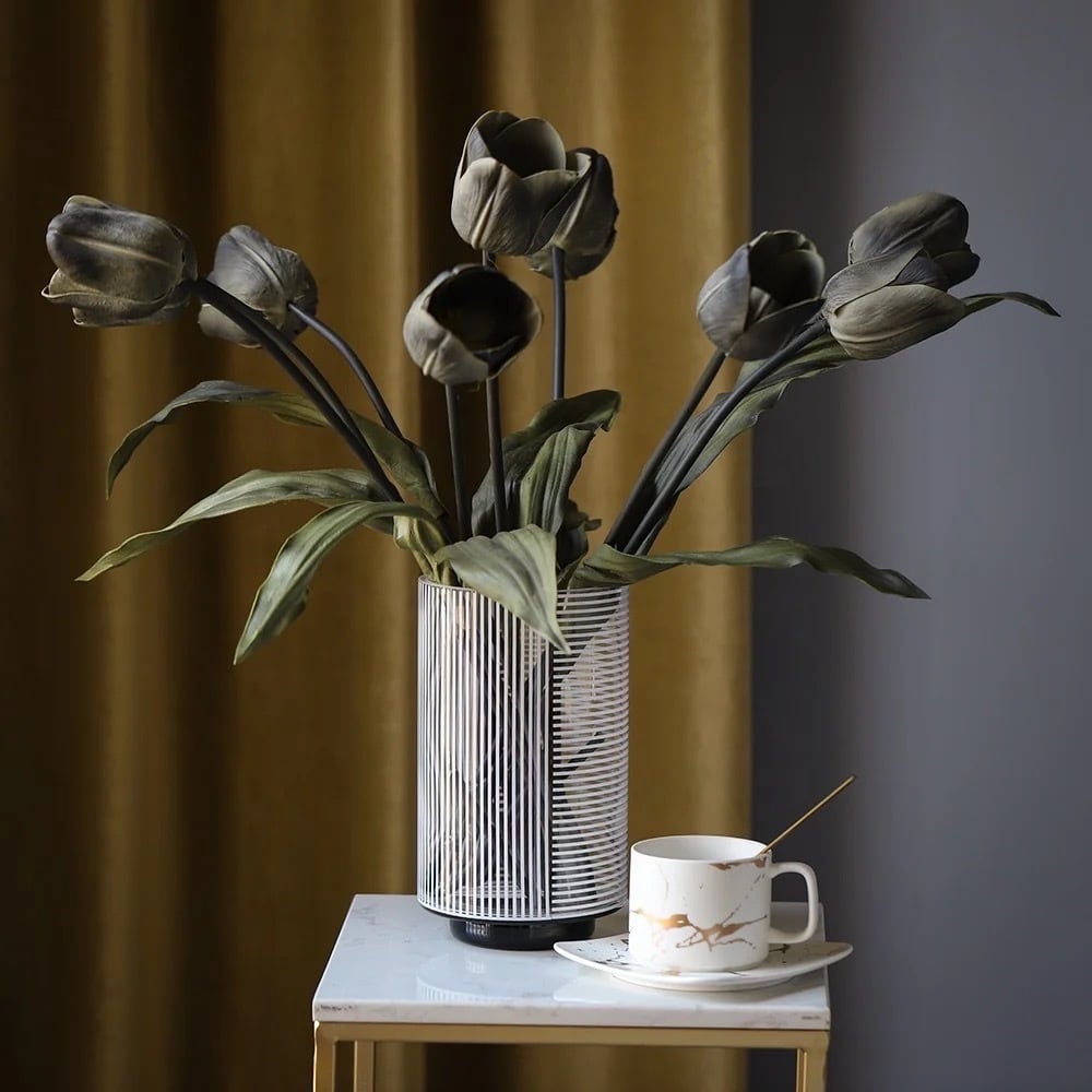 モノトーンクレール フラワーベース ワイド