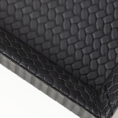 ブラックレザー×ゴールド ストレージボックス スモール