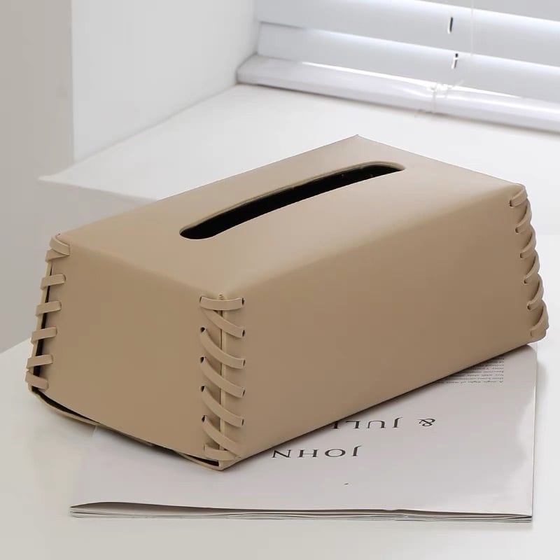 レザーステッチ ティッシュケース